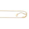 Thumbnail Image 2 of Semi-Solid Box Chain Necklace 14K Yellow Gold 22" Adjustable 0.8mm