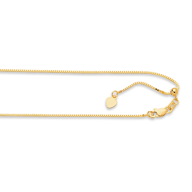 Semi-Solid Box Chain Necklace 14K Yellow Gold 20