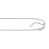 Thumbnail Image 3 of Solid Box Chain Necklace 14K White Gold 22" Adjustable 0.79mm