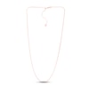 Thumbnail Image 3 of Semi-Solid Paper Clip Chain Necklace 14K Rose Gold 22" Adjustable 1.5mm