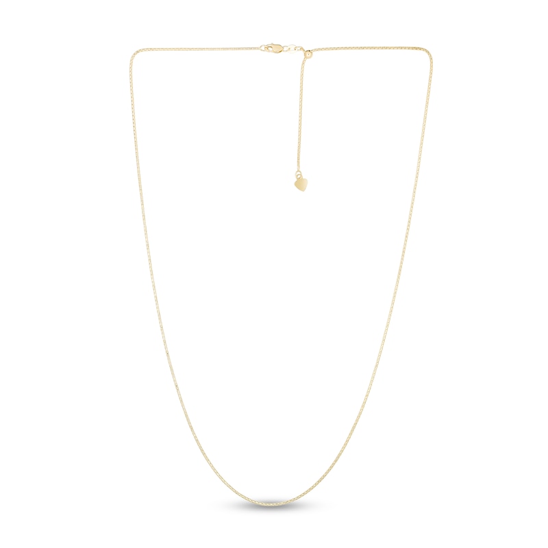 Main Image 2 of Solid Popcorn Chain Necklace 14K Yellow Gold 22" Adjustable 1.3mm
