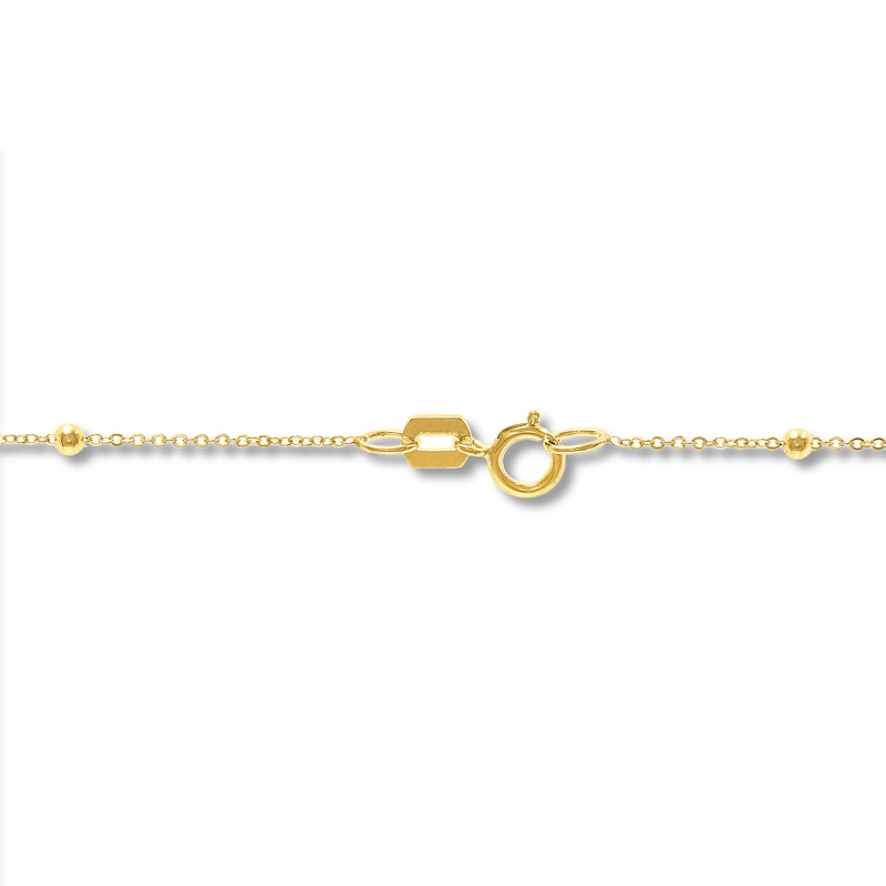 Main Image 2 of Hollow Beaded Chain Necklace 14K Yellow Gold 18" 1.8mm