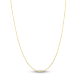 Hollow Gourmette Chain Necklace 14K Yellow Gold 18" 1.4mm