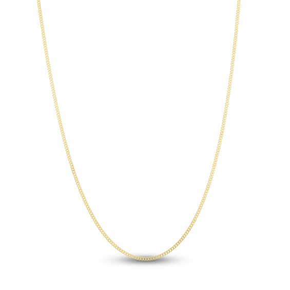 Gourmette Chain Necklace Hollow 14K Yellow Gold 18" 1.4mm
