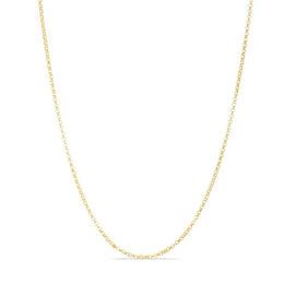 Hollow Rolo Chain Necklace 14K Yellow Gold 16" 1.9mm