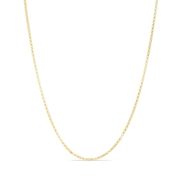 Hollow Rolo Chain Necklace 14K Yellow Gold 20" 1.9mm