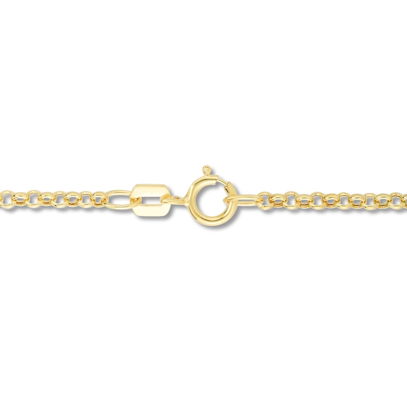 Main Image 2 of Hollow Rolo Chain Necklace 14K Yellow Gold 20" 1.9mm