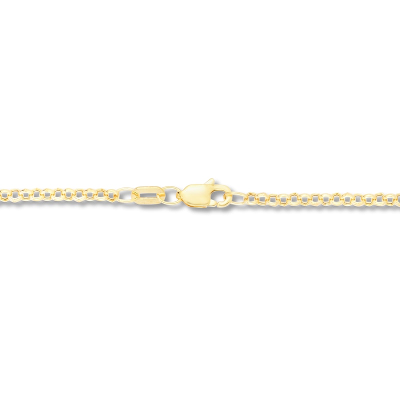 Main Image 2 of Hollow Rolo Chain Necklace 14K Yellow Gold 18" 2.5mm
