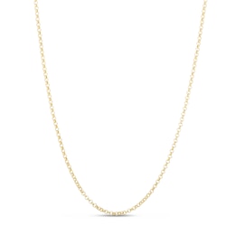 Hollow Rolo Chain Necklace 14K Yellow Gold 20" 2.5mm