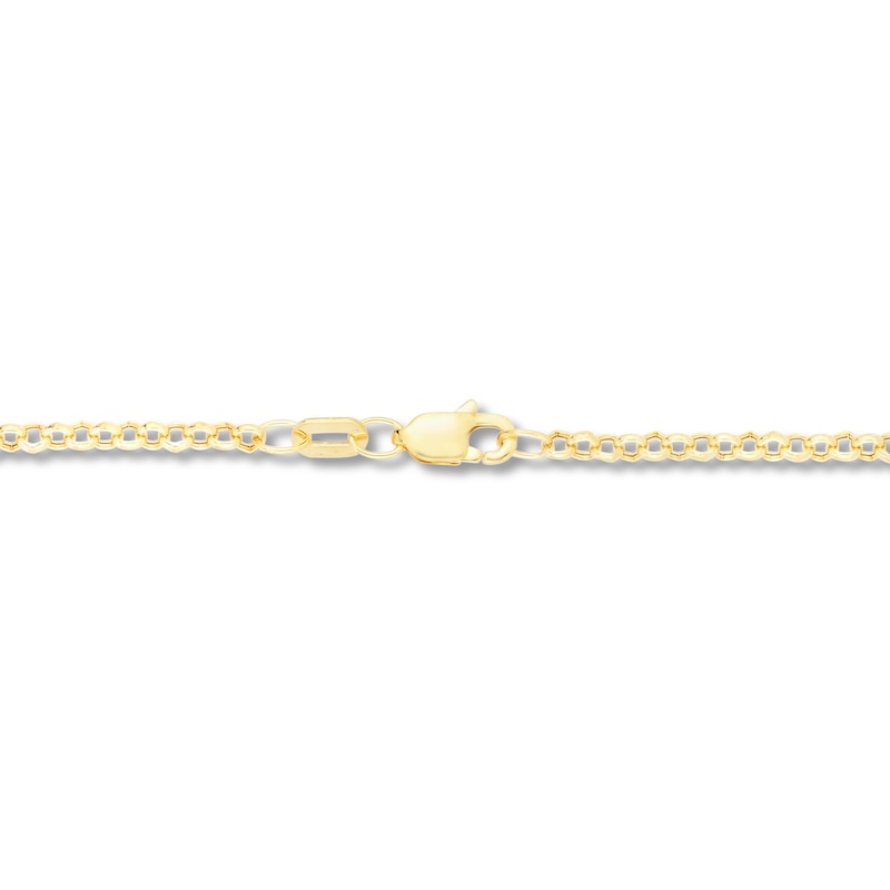 Main Image 2 of Hollow Rolo Chain Necklace 14K Yellow Gold 20" 2.5mm
