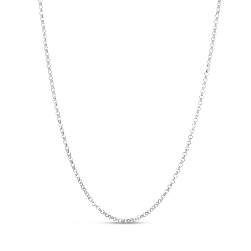 Rolo Chain Necklace 14K White Gold 20" Jared