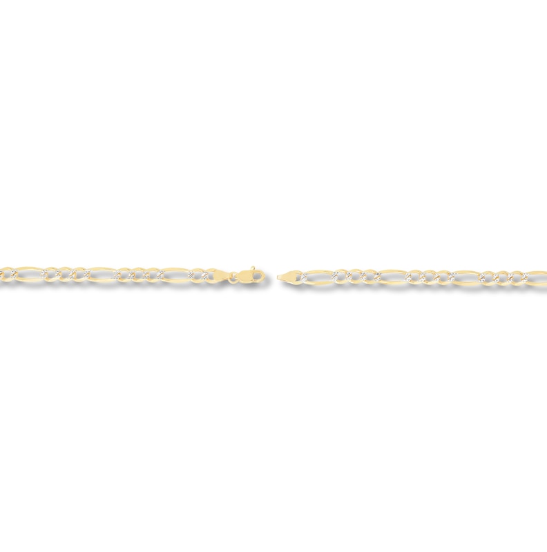 Main Image 2 of Solid Two-Tone Figaro Chain Necklace 14K Yellow Gold 24" 4.7mm