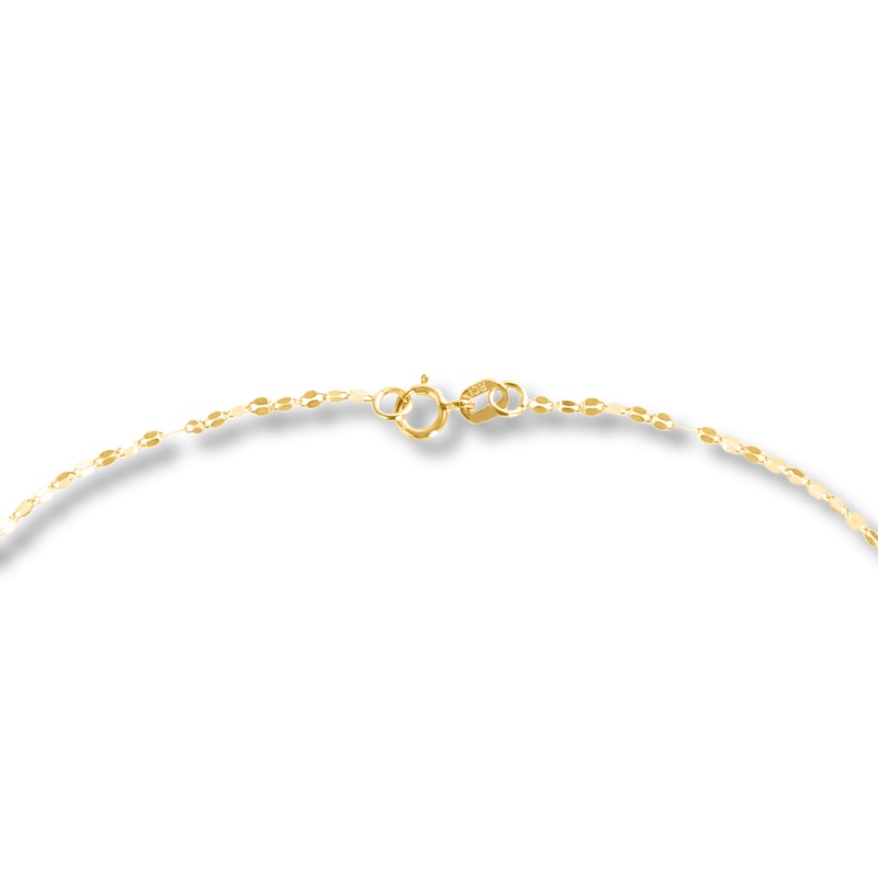 Main Image 2 of Fancy Hollow Chain Necklace 14K Yellow Gold 18" 1.4mm