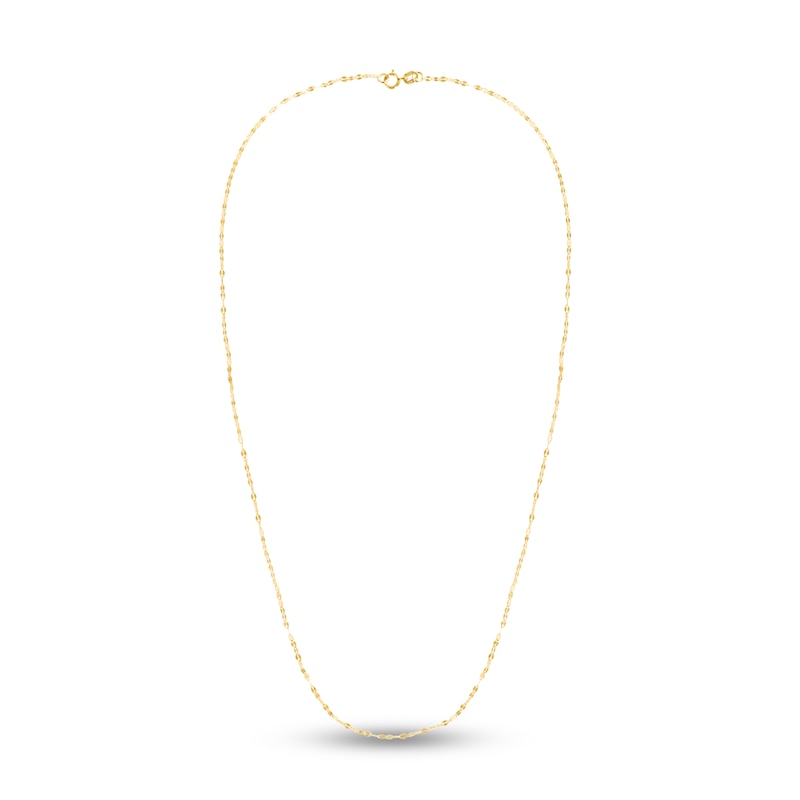 Main Image 3 of Fancy Hollow Chain Necklace 14K Yellow Gold 18" 1.4mm