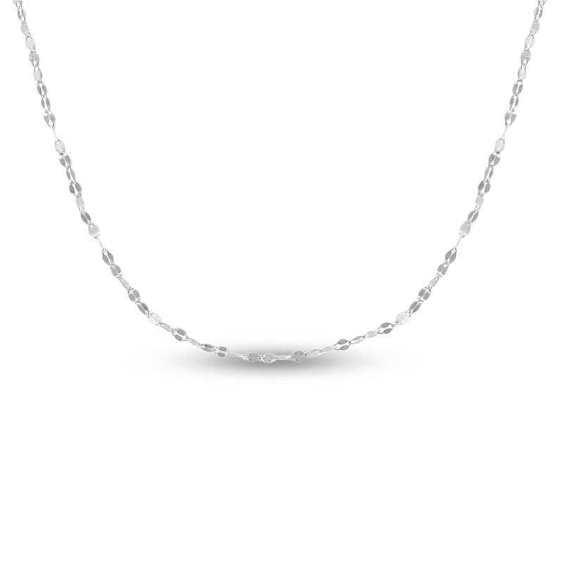 Main Image 1 of Fancy Solid Mariner Chain Necklace 14K White Gold 16&quot; 1.5mm