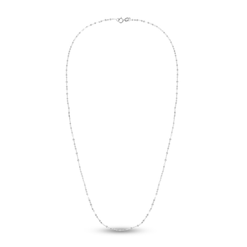 Main Image 2 of Fancy Solid Mariner Chain Necklace 14K White Gold 16&quot; 1.5mm