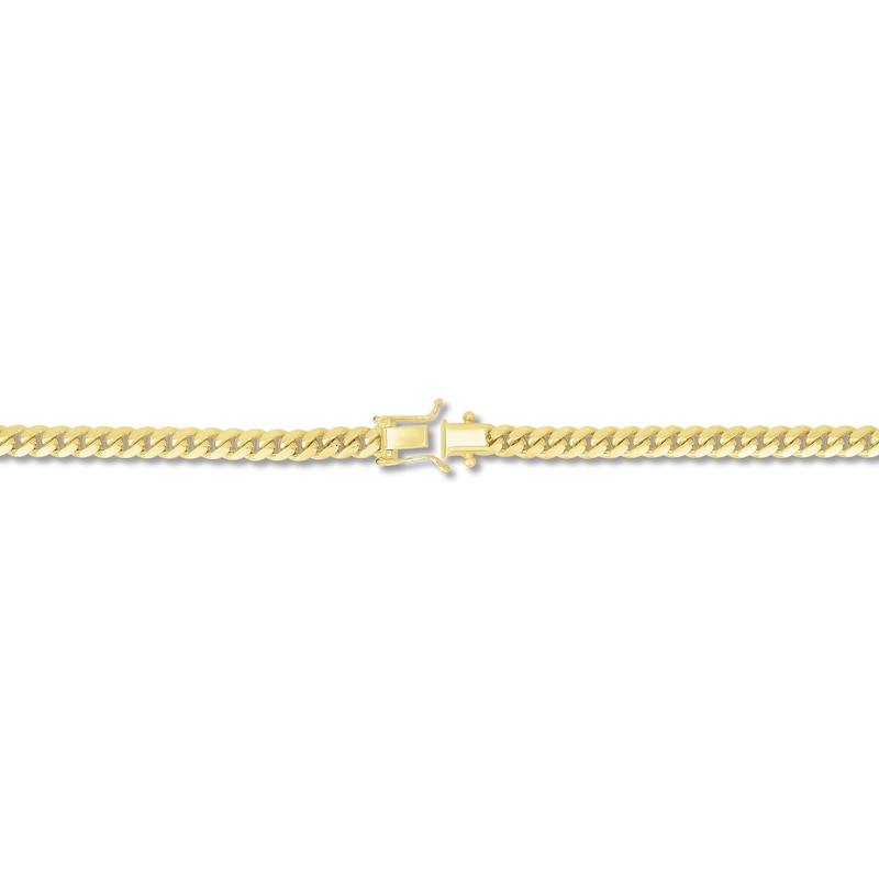 Main Image 2 of Semi-Solid Miami Cuban Link Necklace 14K Yellow Gold 24" 4.9mm