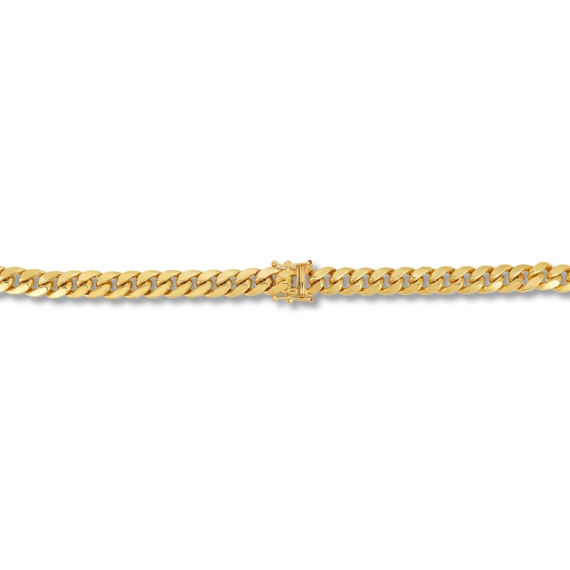 Main Image 2 of Semi-Solid Miami Cuban Link Necklace 14K Yellow Gold 24" 6.1mm