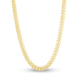 Solid Miami Cuban Link Necklace 14K Yellow Gold 24" 7.0mm