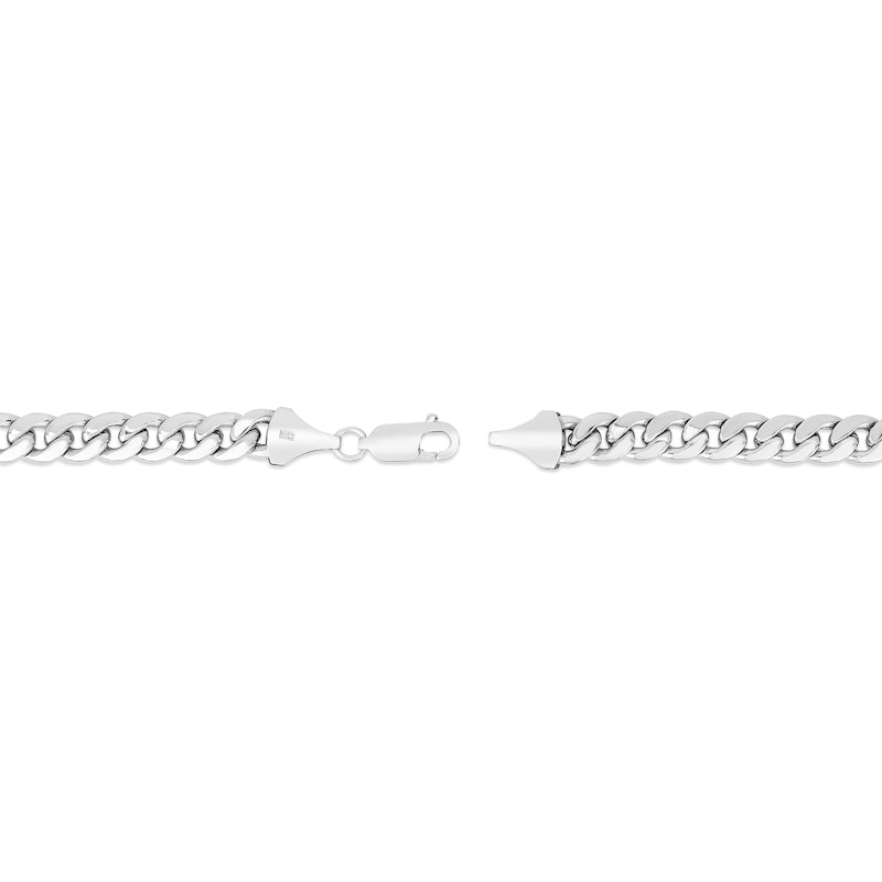 Solid Miami Cuban Link Necklace 14K White Gold 22" 5.8mm