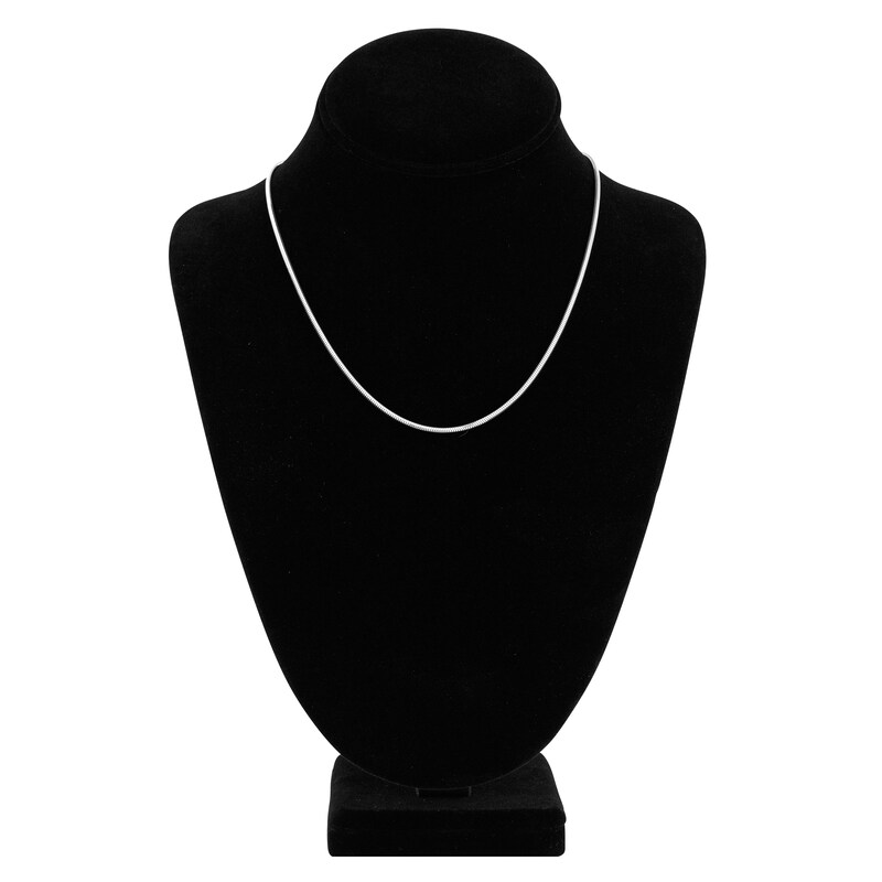 Main Image 4 of Hollow Snake Chain Necklace 14K White Gold 18" 1.9mm