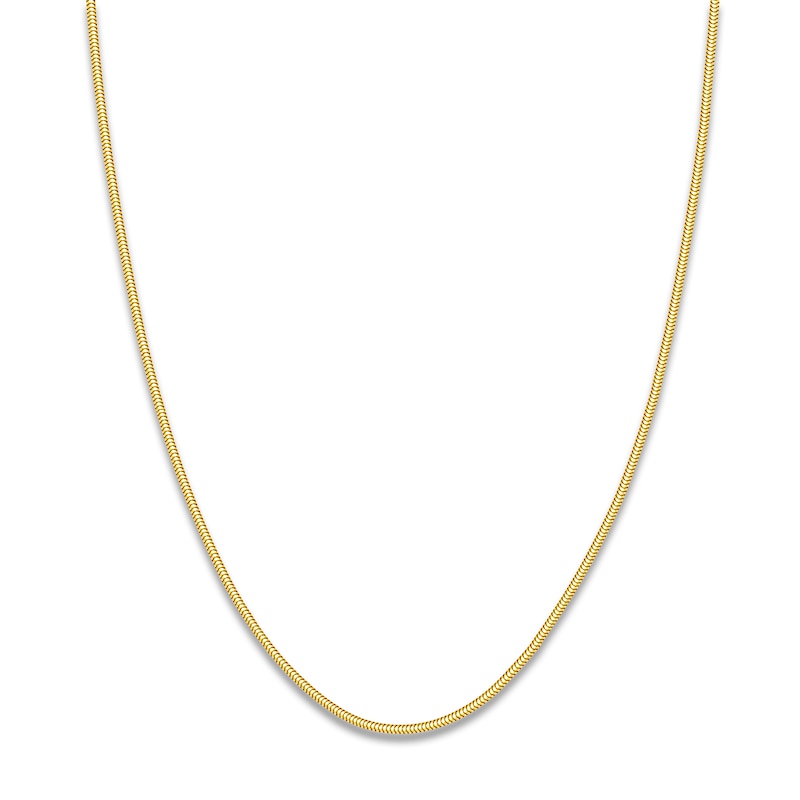 Hollow Snake Chain Necklace 14K Yellow Gold 20" 1.9mm