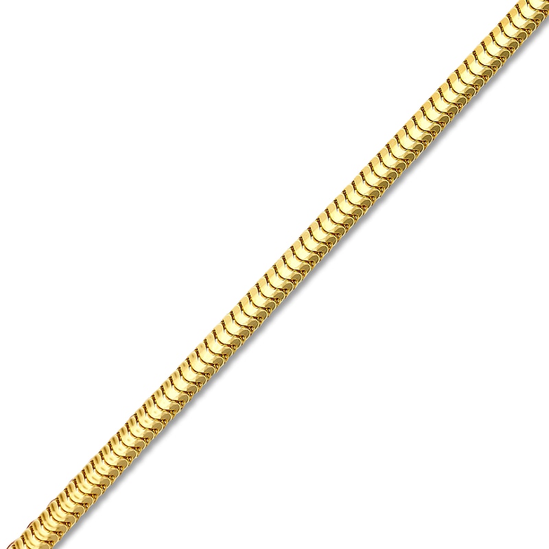 Hollow Snake Chain Necklace 14K Yellow Gold 20" 1.9mm