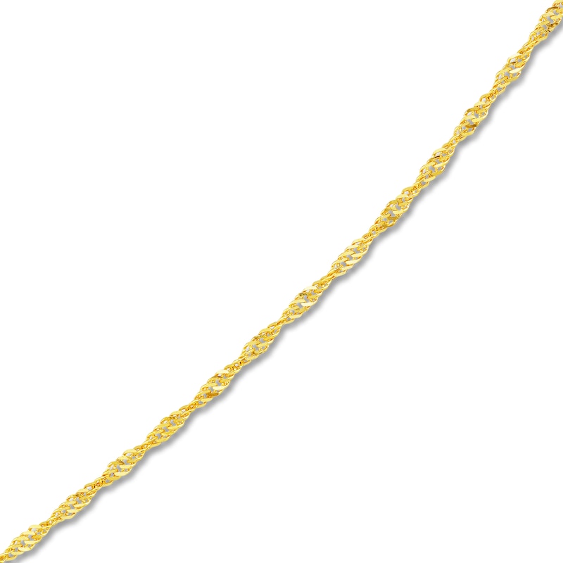 Main Image 2 of Solid Singapore Chain Necklace 14K Yellow Gold 16" 1.7mm