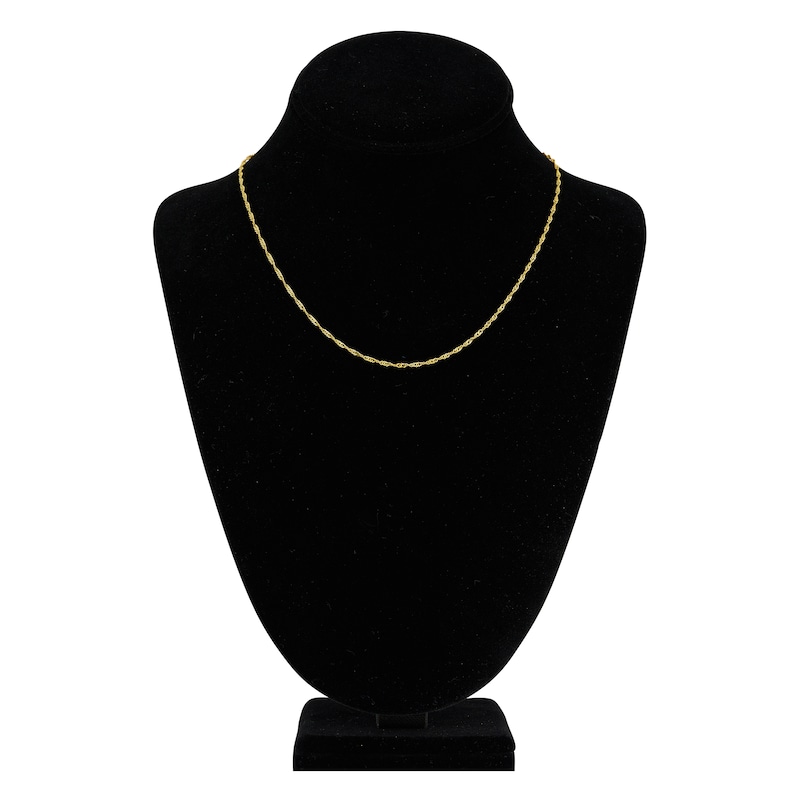 Main Image 4 of Solid Singapore Chain Necklace 14K Yellow Gold 18" 1.7mm