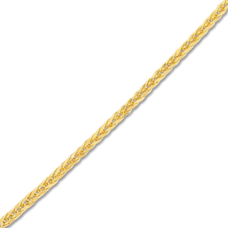 Main Image 2 of Hollow Square Wheat Chain Necklace 14K Yellow Gold 20" 2.2mm