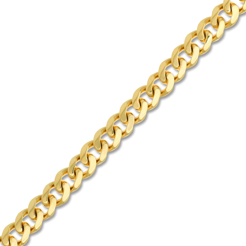 Solid Cuban Link Necklace 14K Yellow Gold 30" 7.3mm