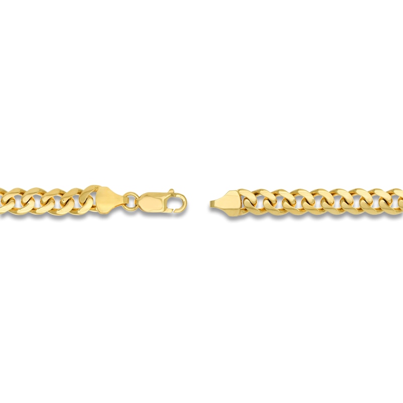 Solid Cuban Link Necklace 14K Yellow Gold 30" 7.3mm