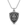 Thumbnail Image 1 of 1933 by Esquire Men's Solid Saint Michael Shield Pendant Necklace Sterling Silver 22"