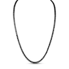 Thumbnail Image 1 of 1933 by Esquire Men's Natural Black Spinel Tennis Necklace Black Rhodium-Plated Sterling Silver 22"