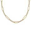 Thumbnail Image 1 of Polished Fancy Link Necklace 14K Yellow Gold 30"