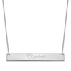 Thumbnail Image 1 of Large Script Bar Necklace 14K White Gold 18&quot;