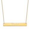 Thumbnail Image 0 of Large Script Bar Necklace 14K Yellow Gold 18"