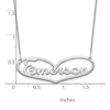 Thumbnail Image 2 of Heart Name Plate Necklace 14K White Gold 18"
