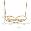 Thumbnail Image 2 of Heart Name Plate Necklace 14K Yellow Gold 18"
