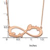 Thumbnail Image 2 of Two Name Infinity Necklace 14K Rose Gold 18"