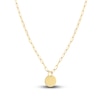 Thumbnail Image 1 of Disk Paperclip Necklace 14K Yellow Gold 18"