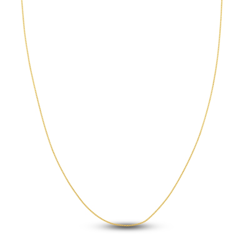 Main Image 1 of Solid Box Chain Necklace 18K Yellow Gold 20" 0.73mm
