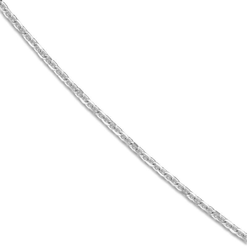 Main Image 2 of Diamond-Cut Cable Chain Necklace 18K White Gold 20" 1.05mm