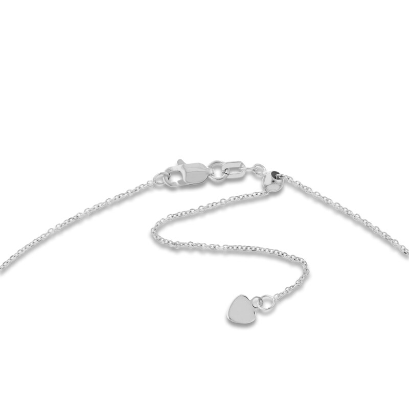 Main Image 4 of Diamond-Cut Cable Chain Necklace 18K White Gold 20" 1.05mm