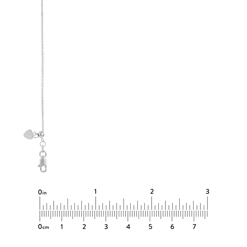 Main Image 5 of Diamond-Cut Cable Chain Necklace 18K White Gold 20" 1.05mm