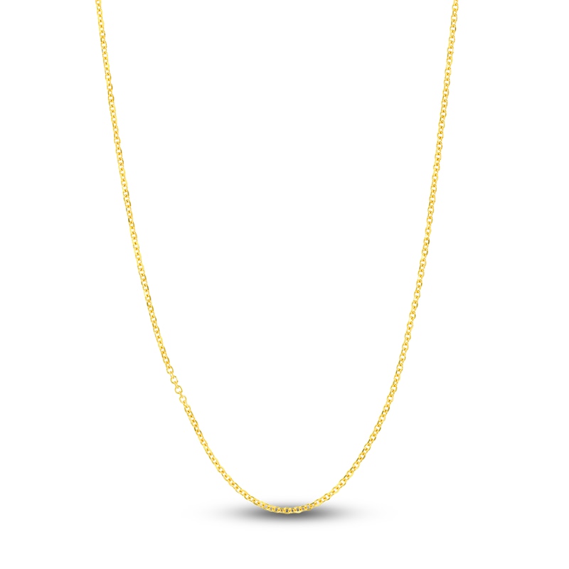 Main Image 1 of Diamond-Cut Cable Chain Necklace 18K Yellow Gold 20" 1.05mm