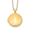 Thumbnail Image 1 of Domed Locket Necklace 14K Yellow Gold 18"