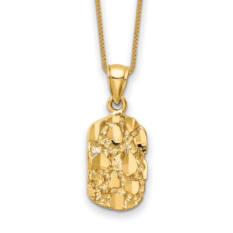 Main Image 1 of Nugget Necklace 14K Yellow Gold 18"