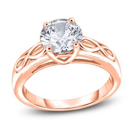 Diamond Solitaire Infinity Engagement Ring 1/2 ct tw Round 14K Rose Gold (I2/I)