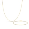 Thumbnail Image 0 of Solid Paperclip Chain Necklace/Bracelet Set 14K Yellow Gold 24"/7.25" 1.95mm